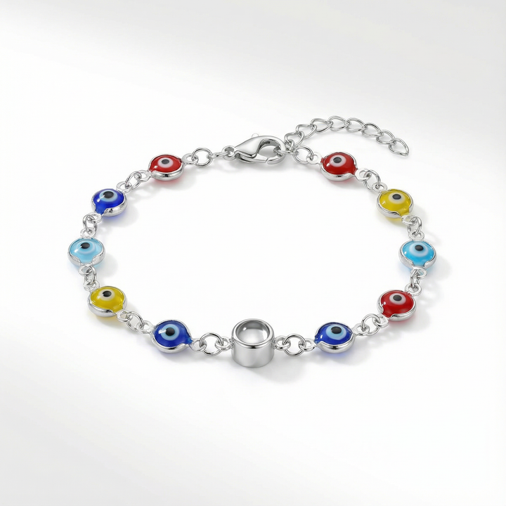 Fotoğraflı Kişiye Özel Nazar Boncuklu Bileklik