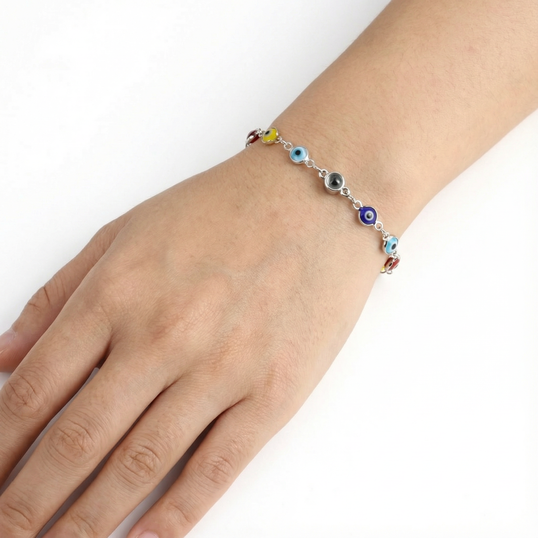 Fotoğraflı Kişiye Özel Nazar Boncuklu Bileklik