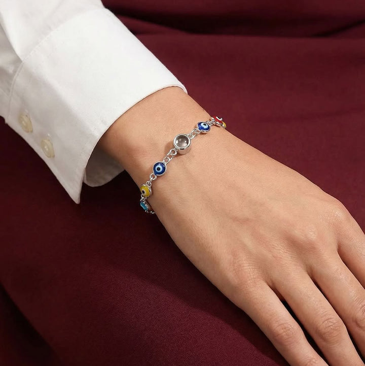 Fotoğraflı Kişiye Özel Nazar Boncuklu Bileklik