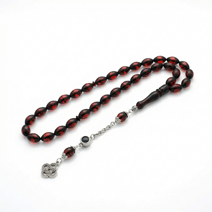 Kişiye Özel Fotoğraflı Vişne Kehribar Tesbih