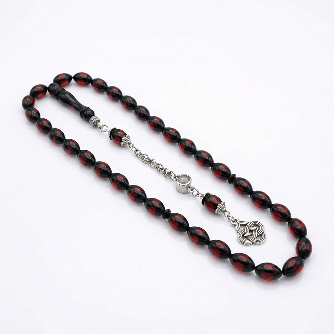 Kişiye Özel Fotoğraflı Vişne Kehribar Tesbih