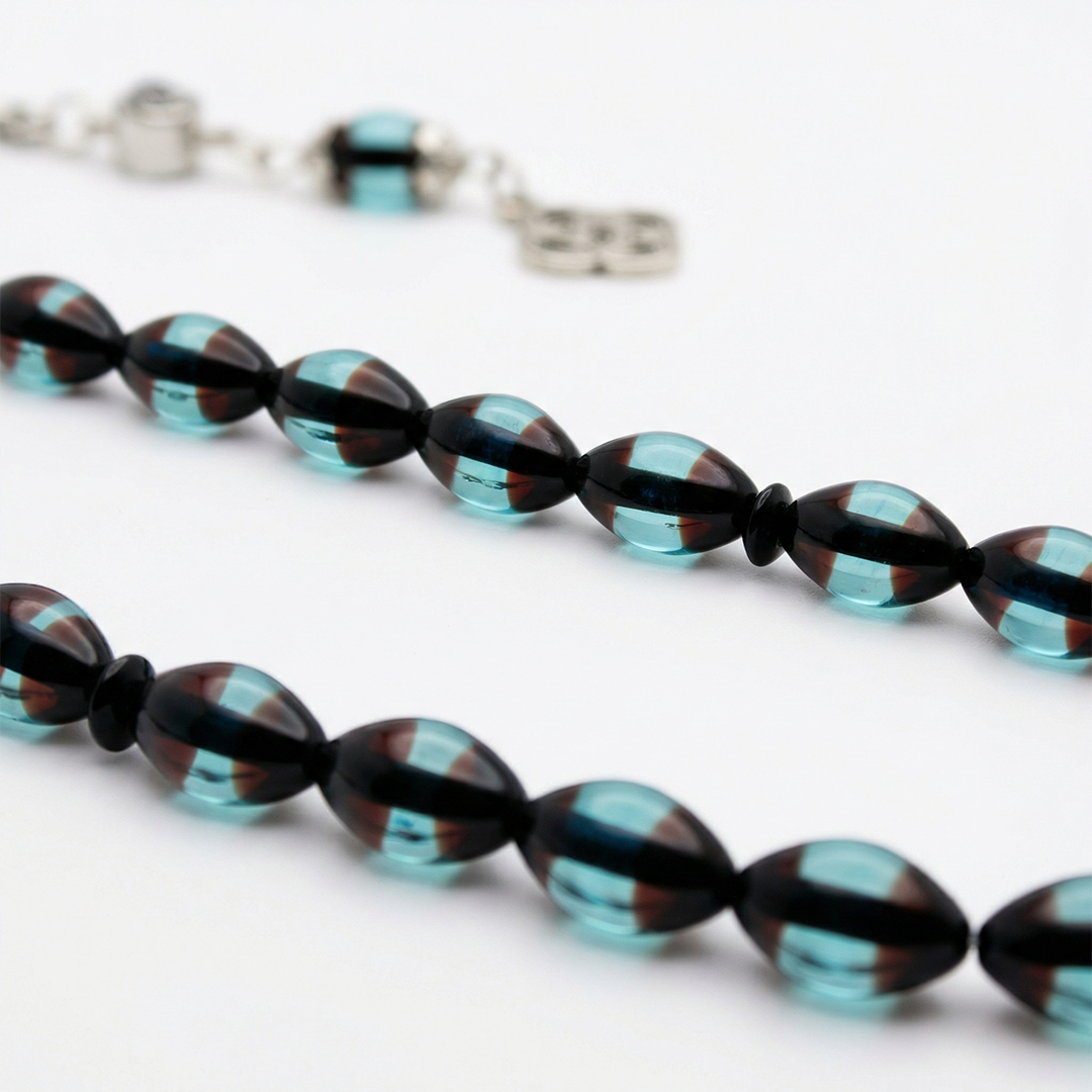 Kişiye Özel Fotoğraflı Turkuaz Kehribar Tesbih