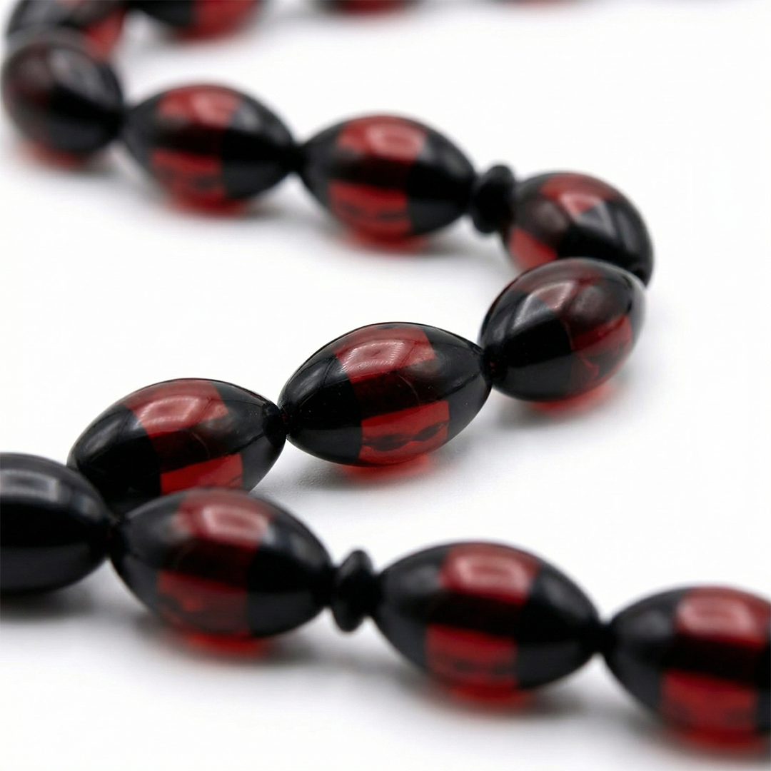 Kişiye Özel Fotoğraflı Vişne Kehribar Tesbih