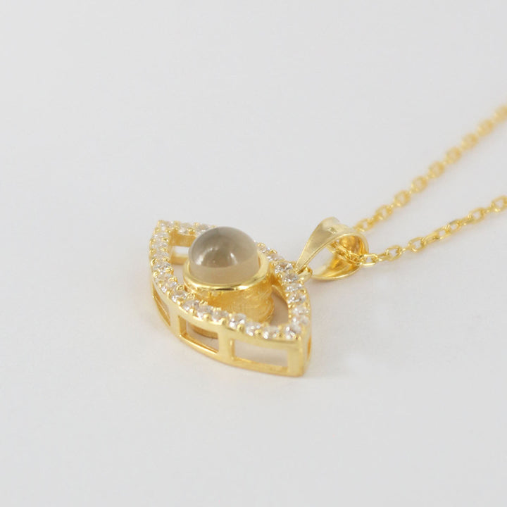 Fotoğraflı Kişiye Özel Göz Nazar Kolyesi