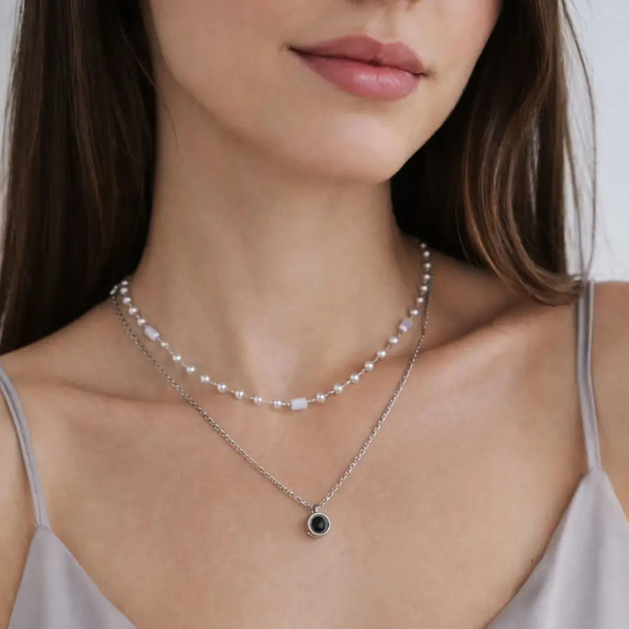 Kişiye Özel İnci Detaylı Kolye