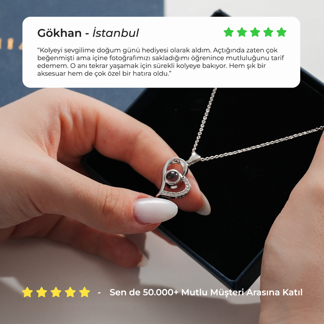 Fotoğraflı Kişiye Özel Aşk Kolyesi