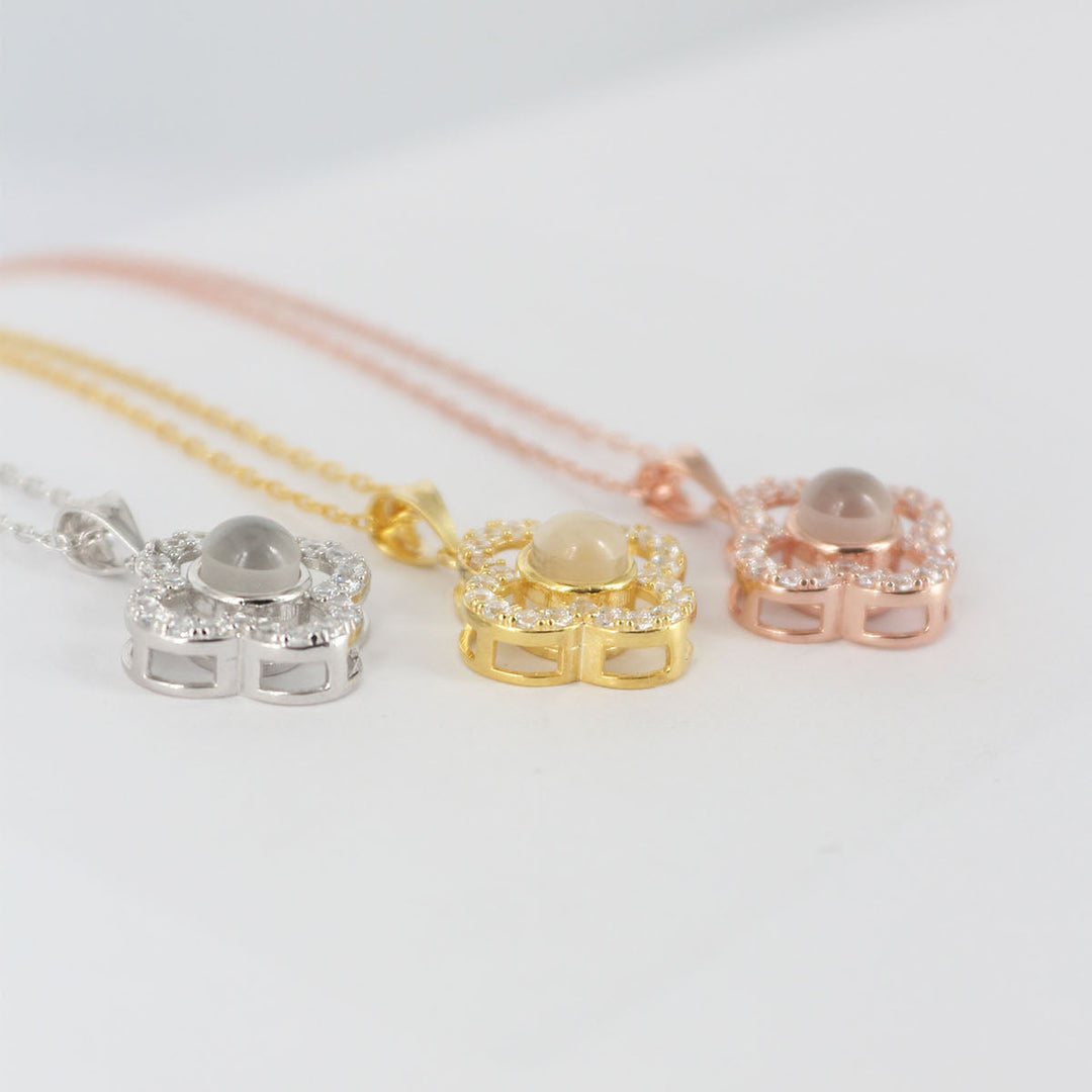 Fotoğraflı Kişiye Özel Yonca Kolye